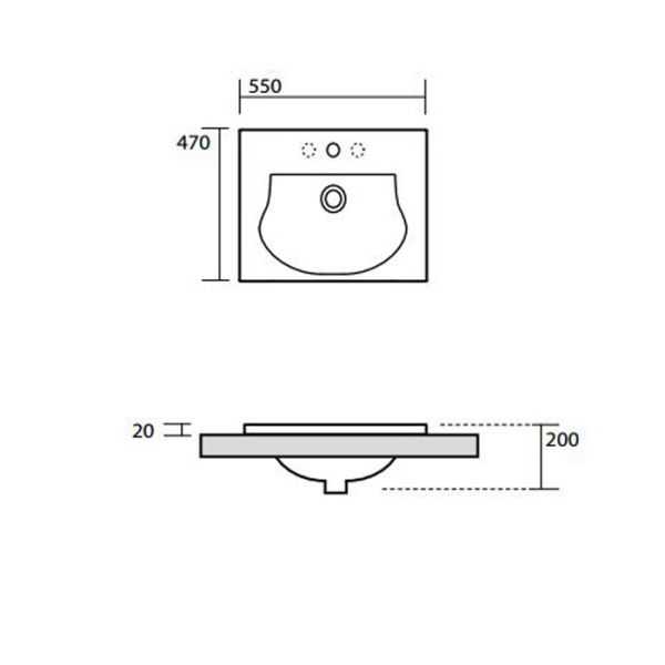 Раковина Kerasan Bentley 394201*1 55 см белый